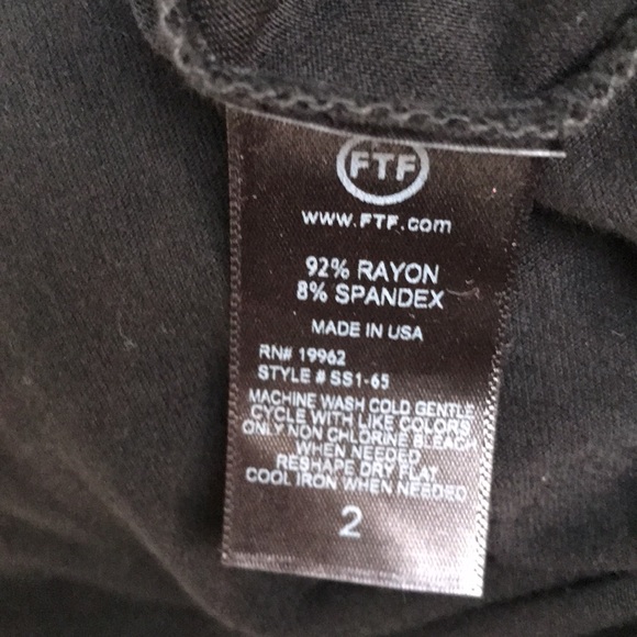 NWOT- Fashion to Figure black blouse with scoop neck and back. Size 2X. - Picture 7 of 7